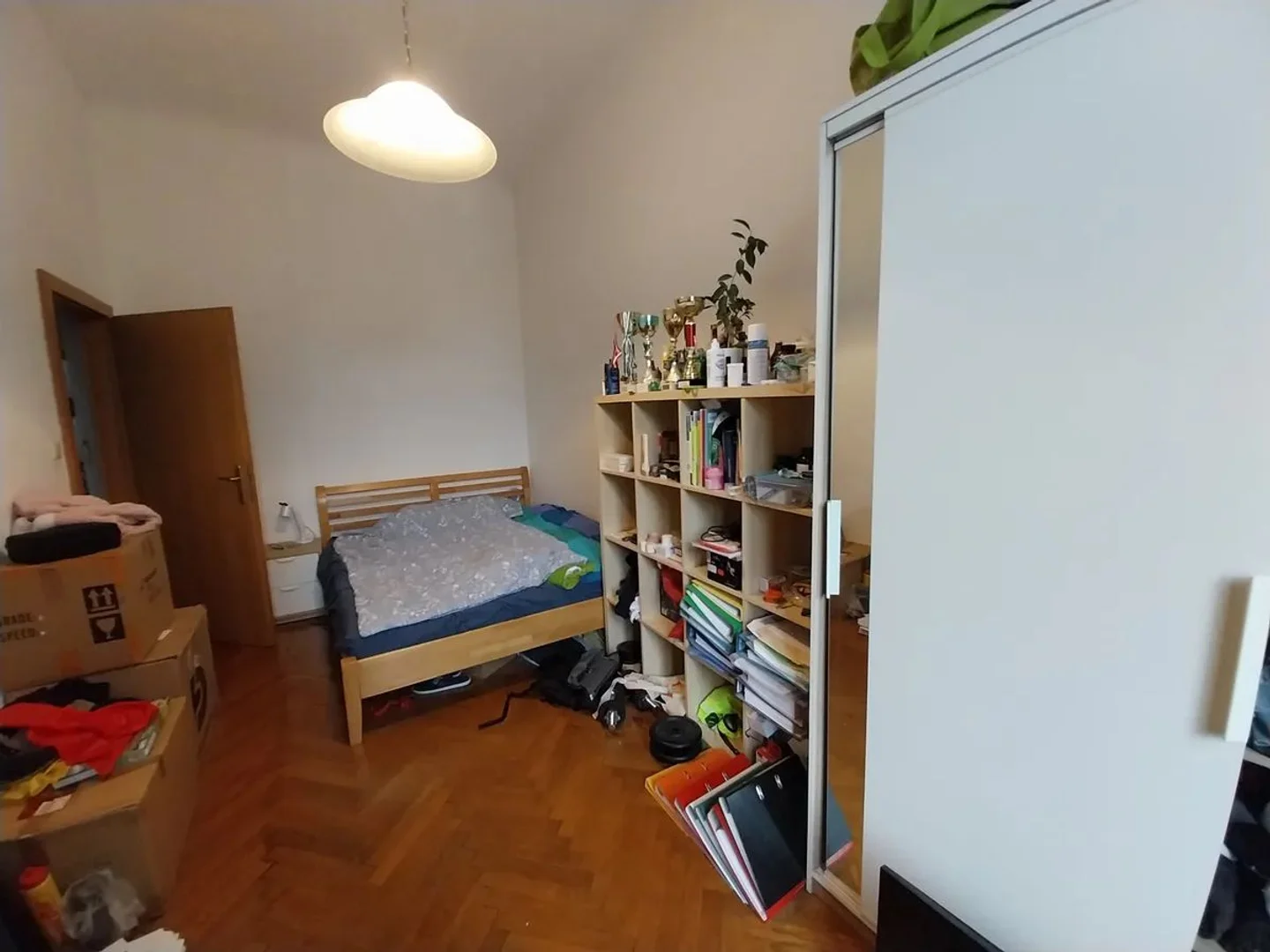 Stanza economica per studenti con ampia illuminazione in