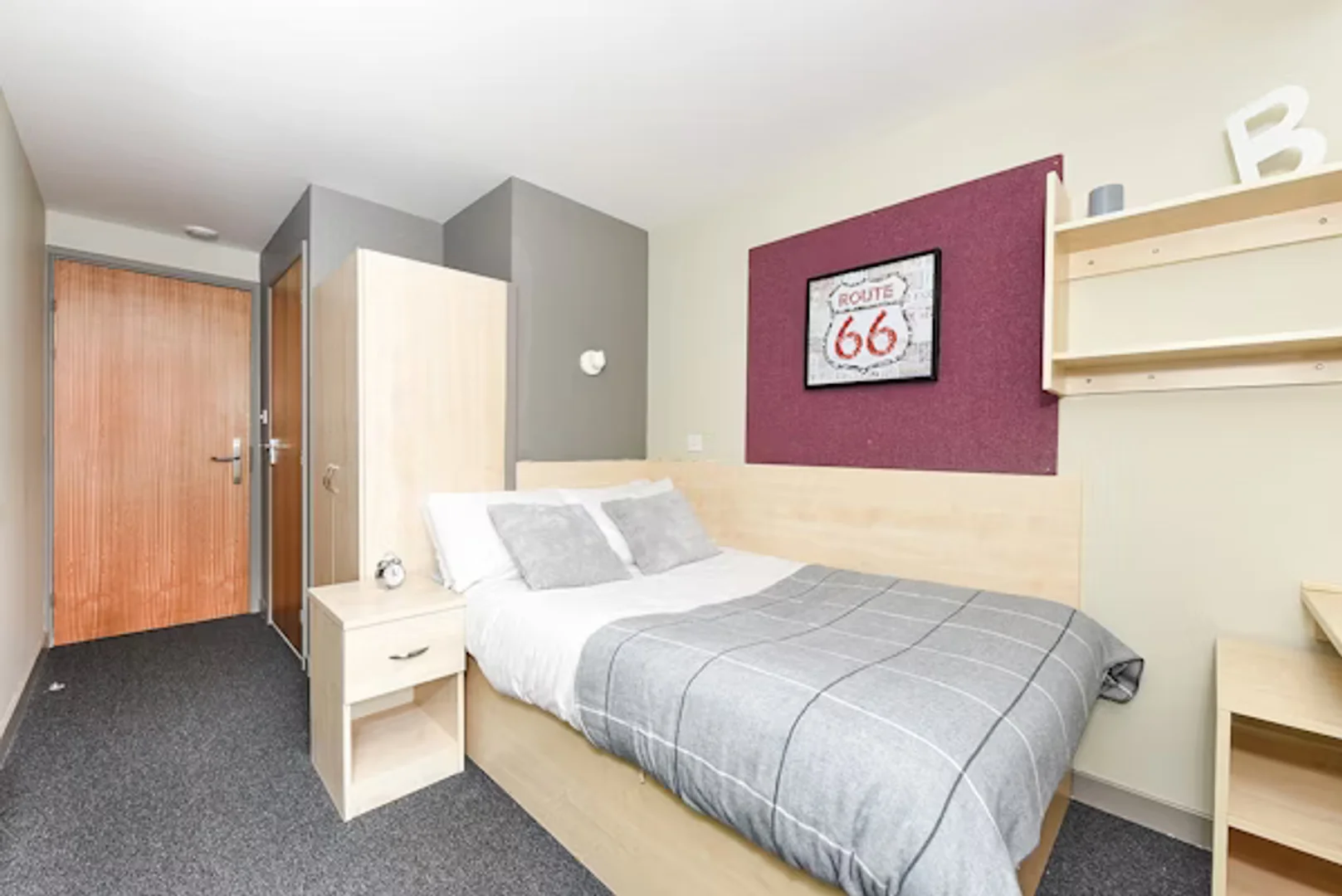 Bright and airy student room with easy university access in 
