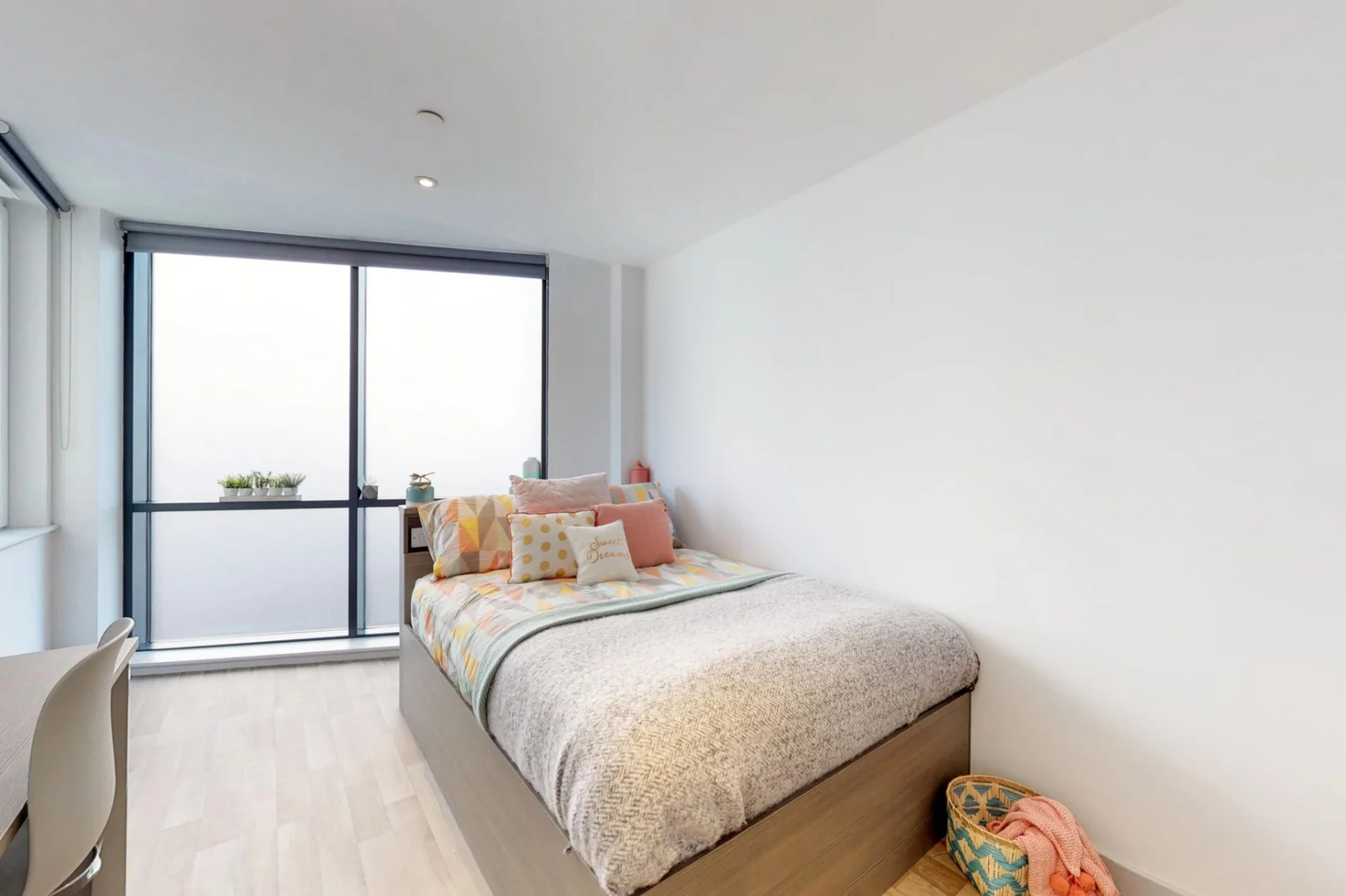Student room in  with study area and shared facilities