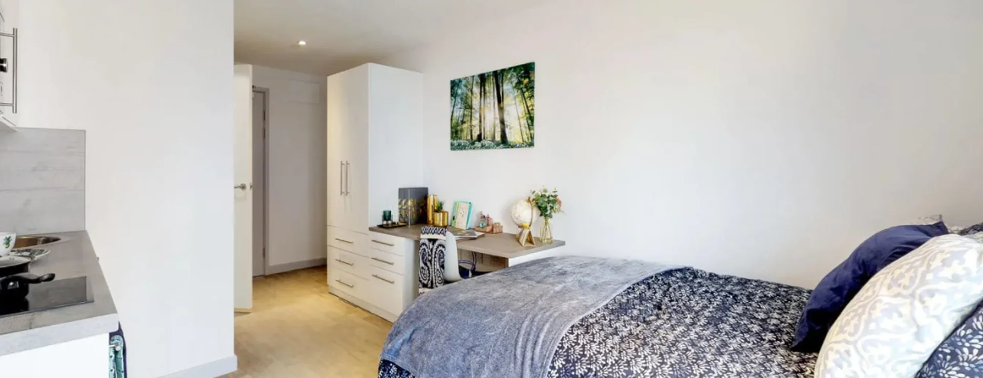 Modern student studio with complete amenities in 