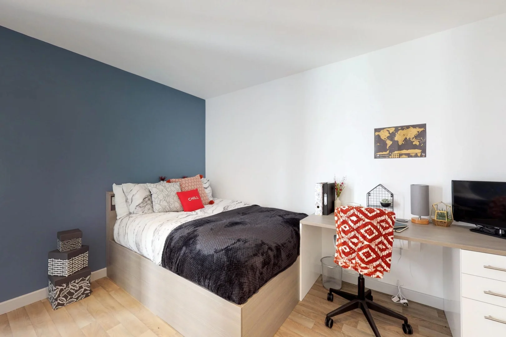 Affordable studio apartment with essential features in 