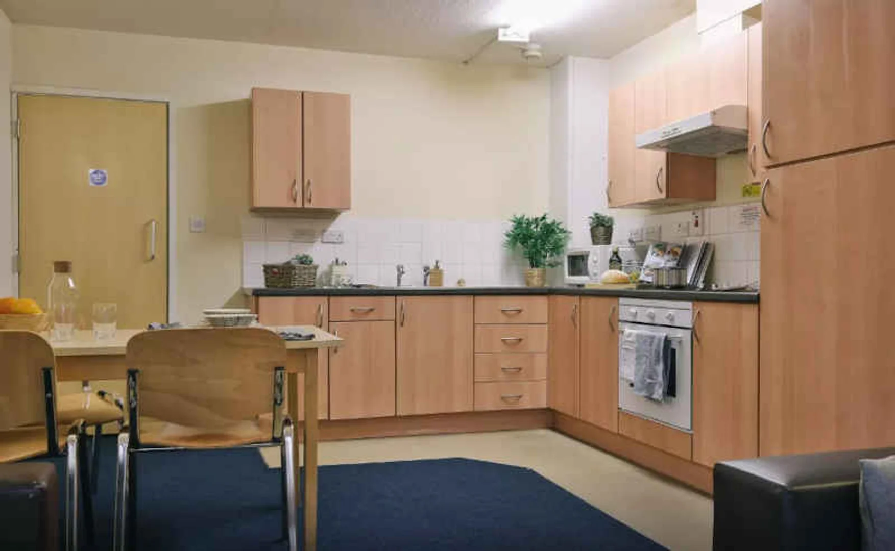 Habitación estudiantil luminosa y aireada con fácil acceso a la universidad en 