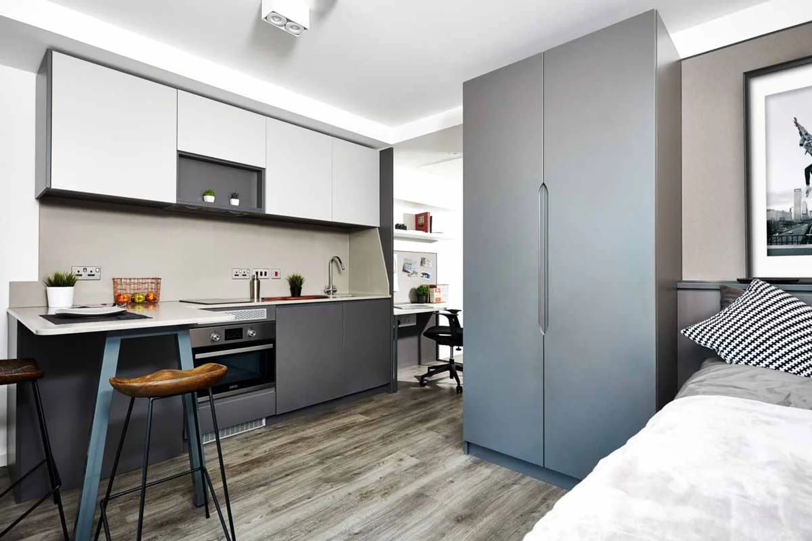 Estudio compacto ideal para estudiantes en 