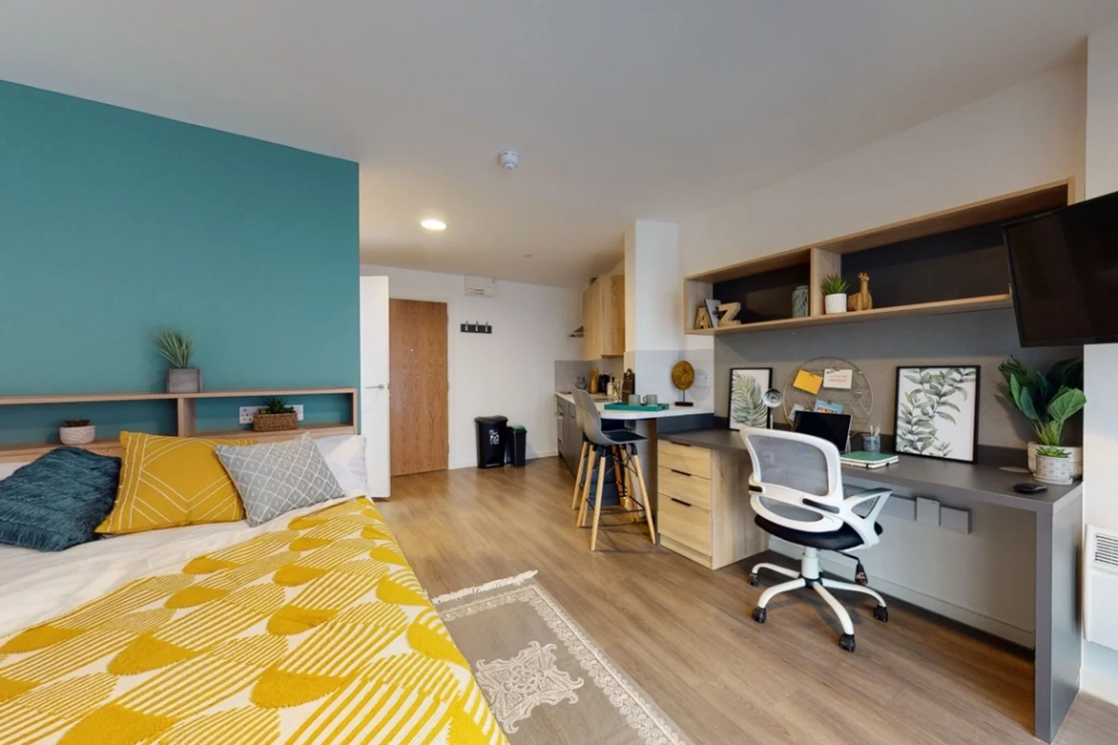 Apartamento estúdio totalmente equipado para estudantes em 