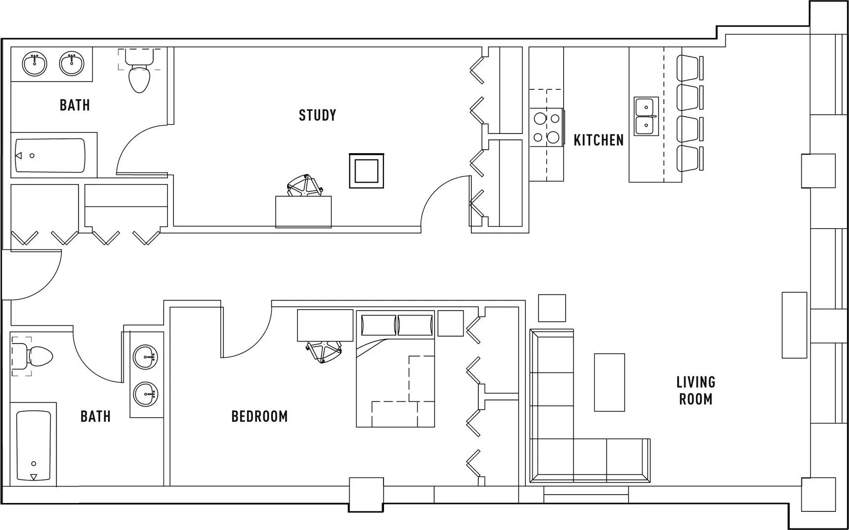 Chambre confortable pour étudiants disponible dans 