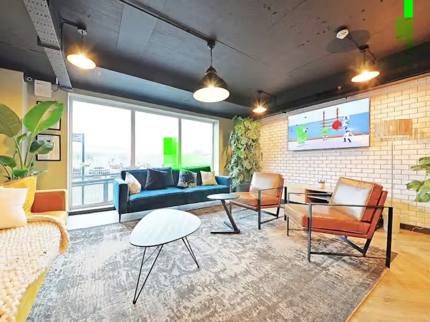 Student room in  with study area and shared facilities