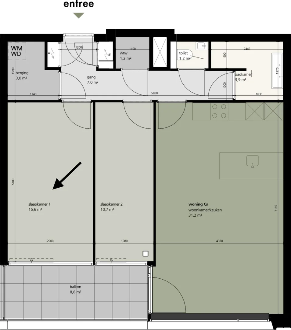 Habitación para estudiantes en  con modernas comodidades