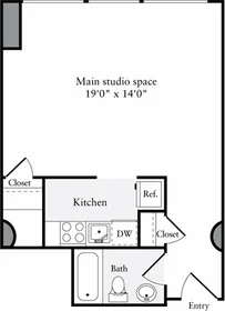 Monolocale in residence in 195, Binney St., Unit 4206, East Cambridge, Cambridge, MA, 02142, immagine 4 di 8
