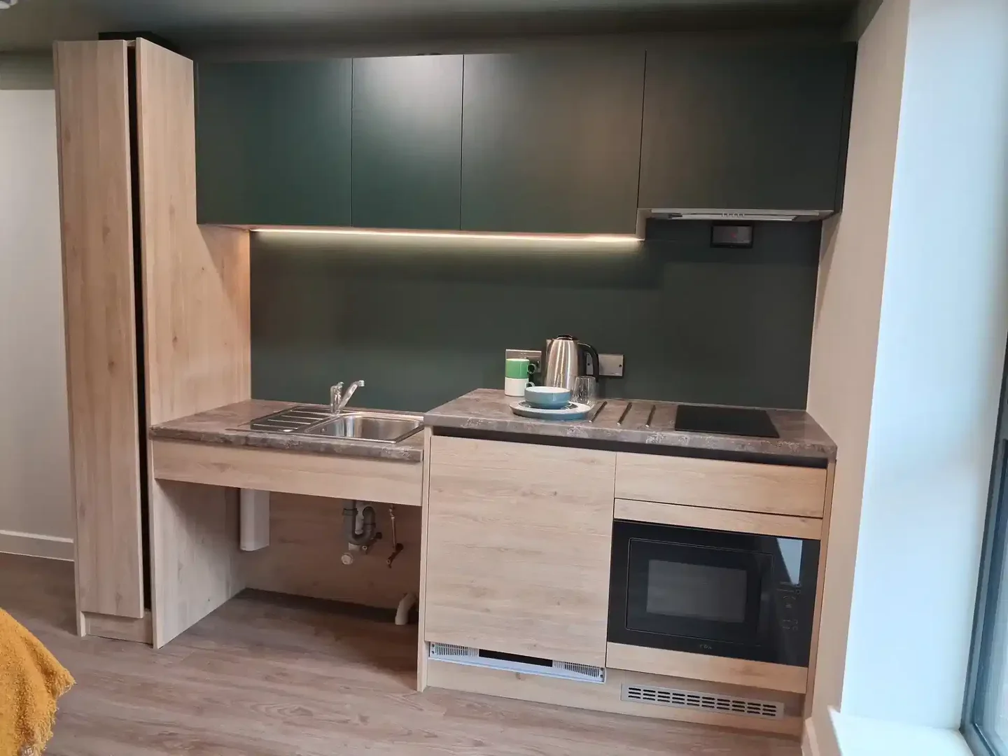 Apartamento estúdio totalmente equipado para estudantes em 