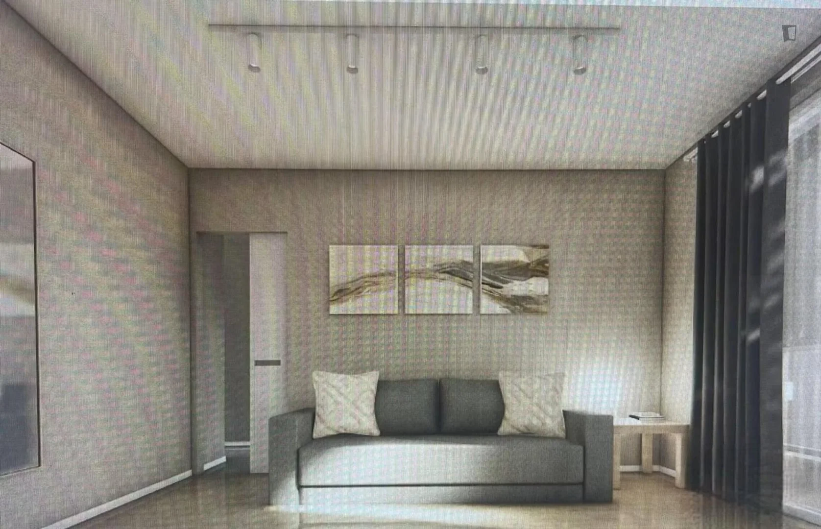 Chambre d'étudiant à  avec espace d'étude et installations communes
