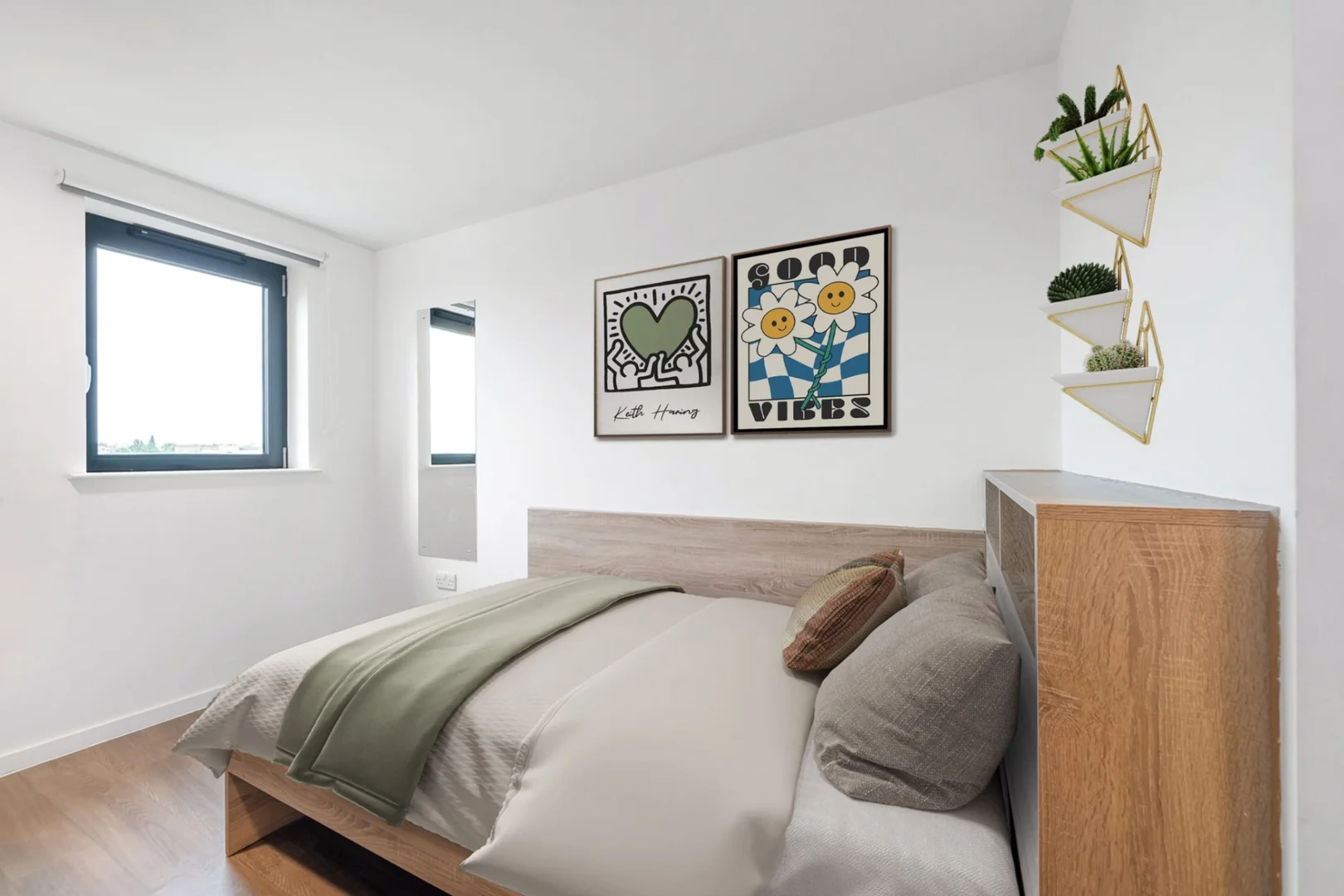 Comfortable and spacious student room in