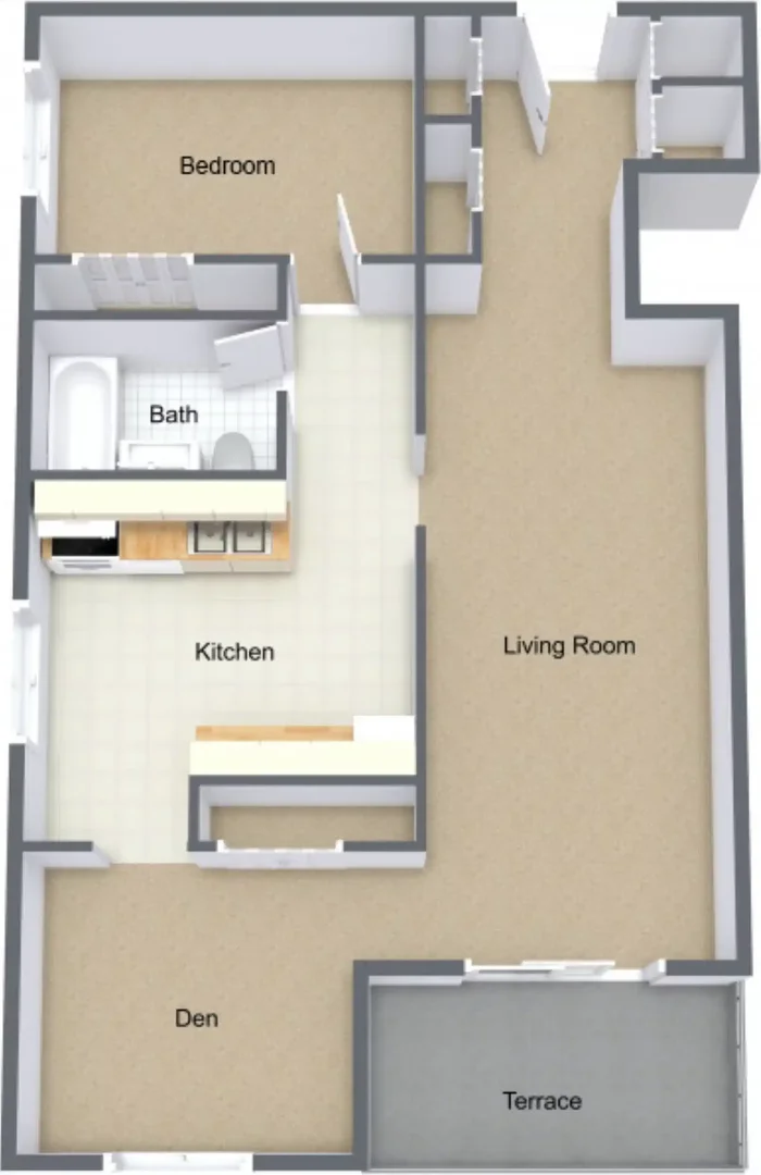 Chambre à louer dans un appartement d'étudiant à , entièrement meublée