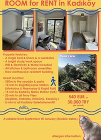 Quarto privado em Şair Latifi Sokak, imagem 1 de 7