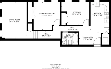 Appartamento intero in residence in 182, Cottage St., Unit 101, East Boston, Boston, MA, 02128, immagine 19 di 21