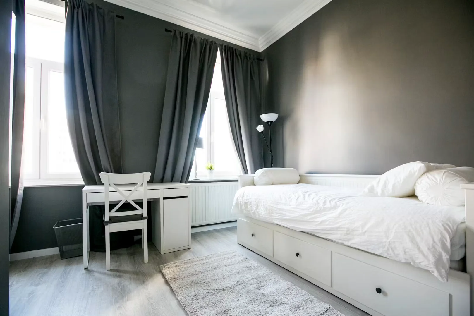 Affordable room for students with ample lighting in 