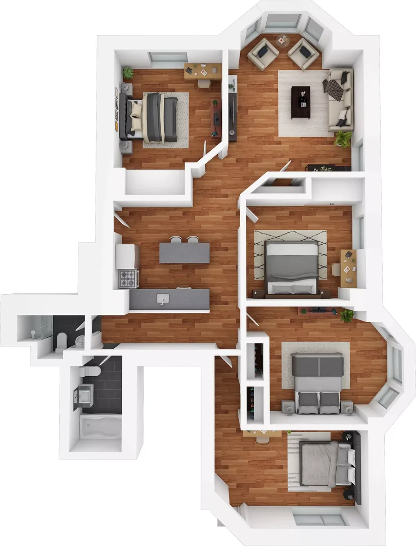 Quarto amigo do estudante em  com comodidades modernas
