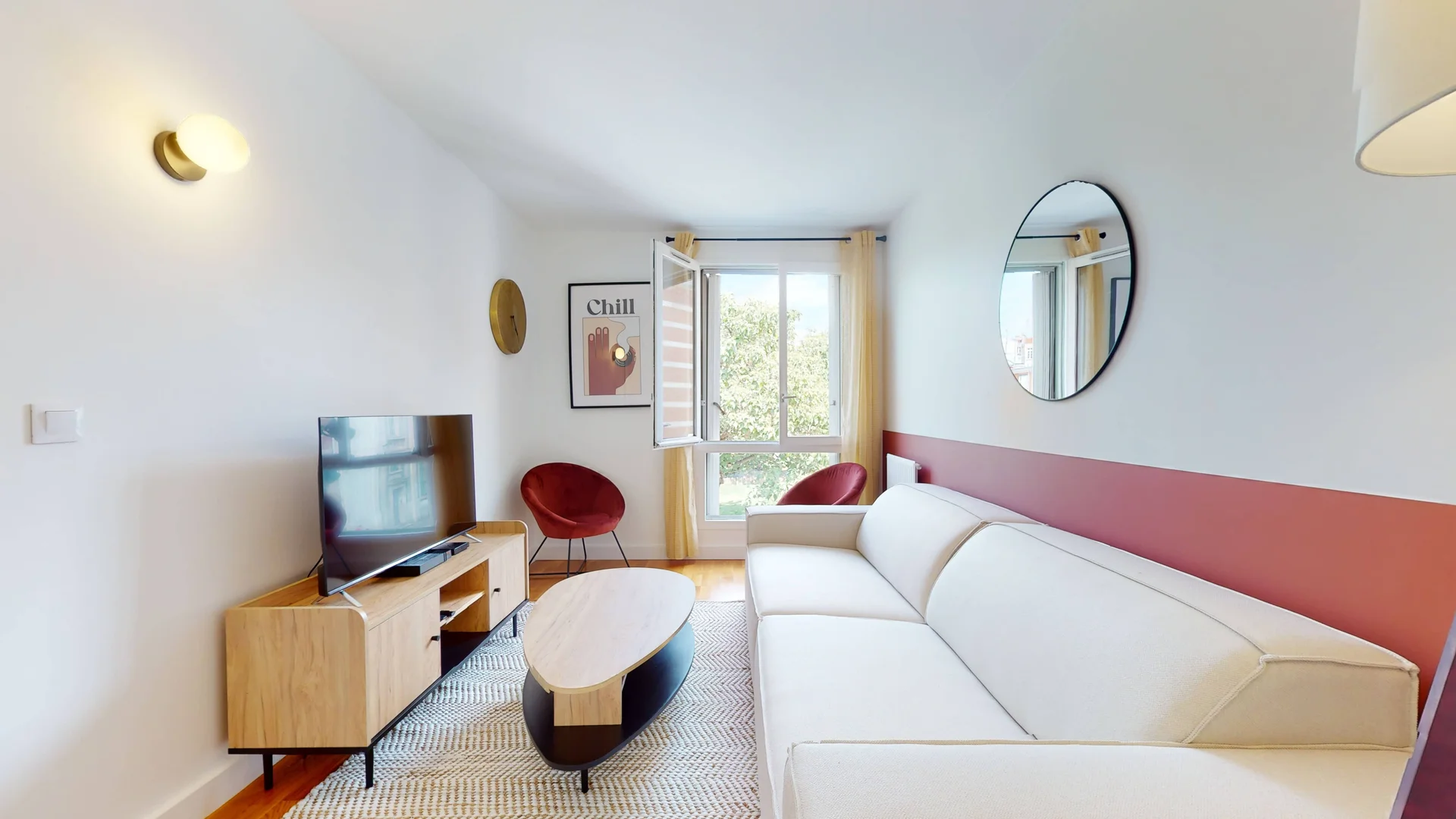 Habitación asequible para estudiantes con buena iluminación en 