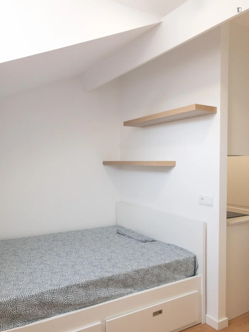 Monolocale minimalista per studenti in  con layout efficiente