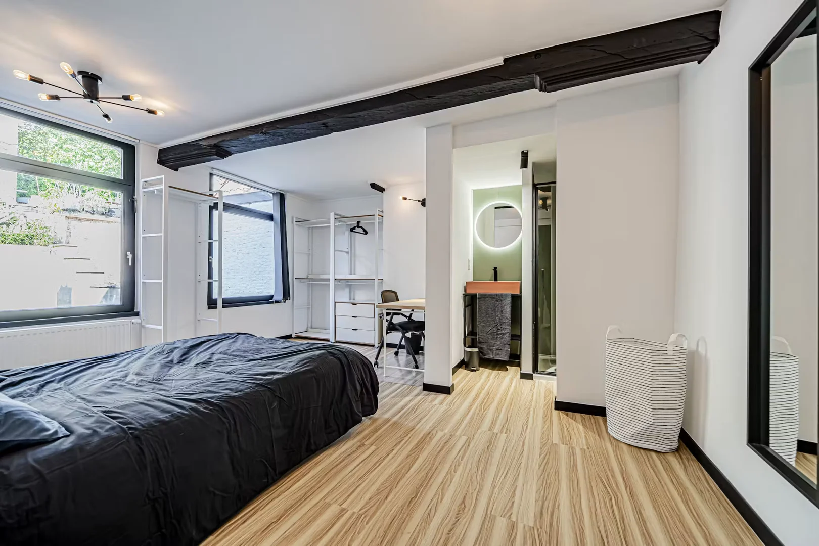Quarto amigo do estudante em  com comodidades modernas