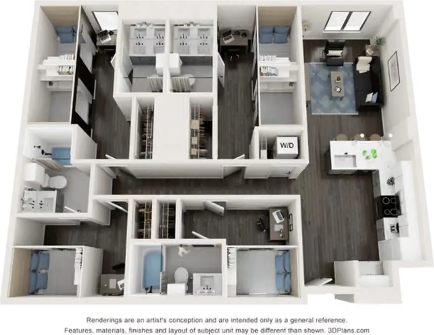Quarto para alugar em apartamento de estudantes em , totalmente mobilado