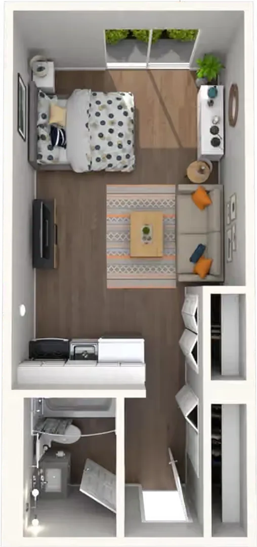 Elegante estudio cerca del campus en 