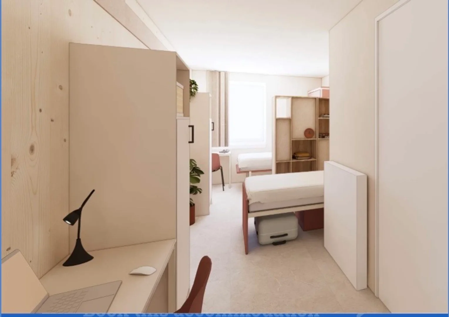 Functional student room perfect for studying in 