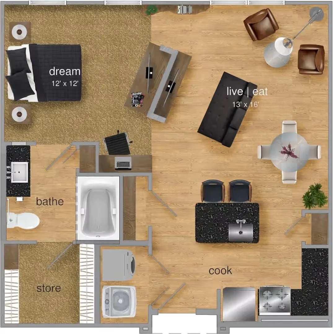 Quarto de estudante económico com localização conveniente em