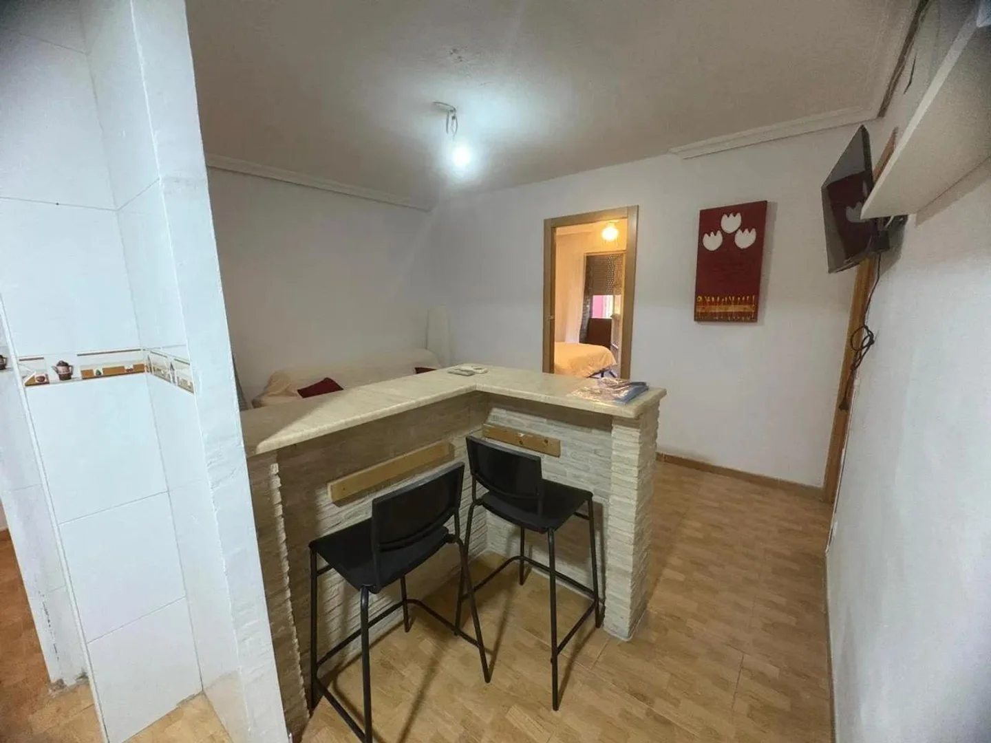 Habitación asequible para estudiantes con buena iluminación en 