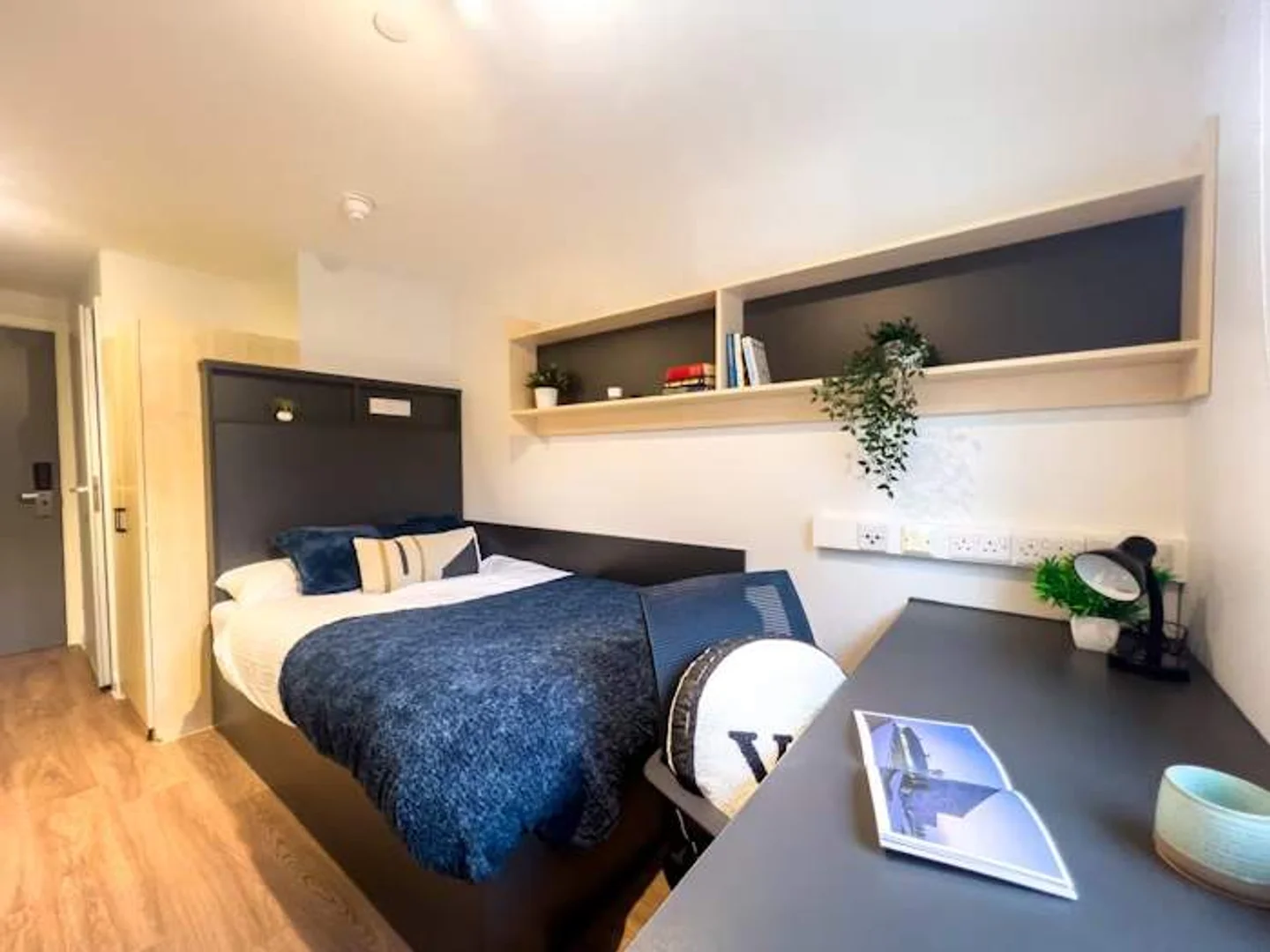 Comfortable and spacious student room in
