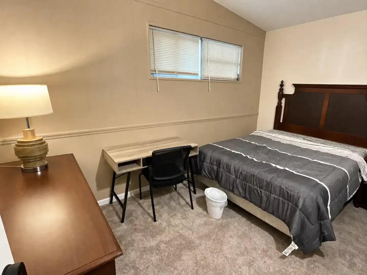 Student room in  with study area and shared facilities