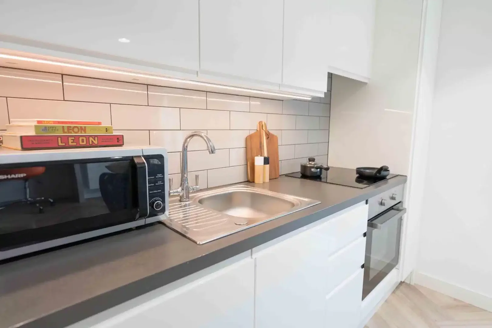 Affordable studio apartment with essential features in 