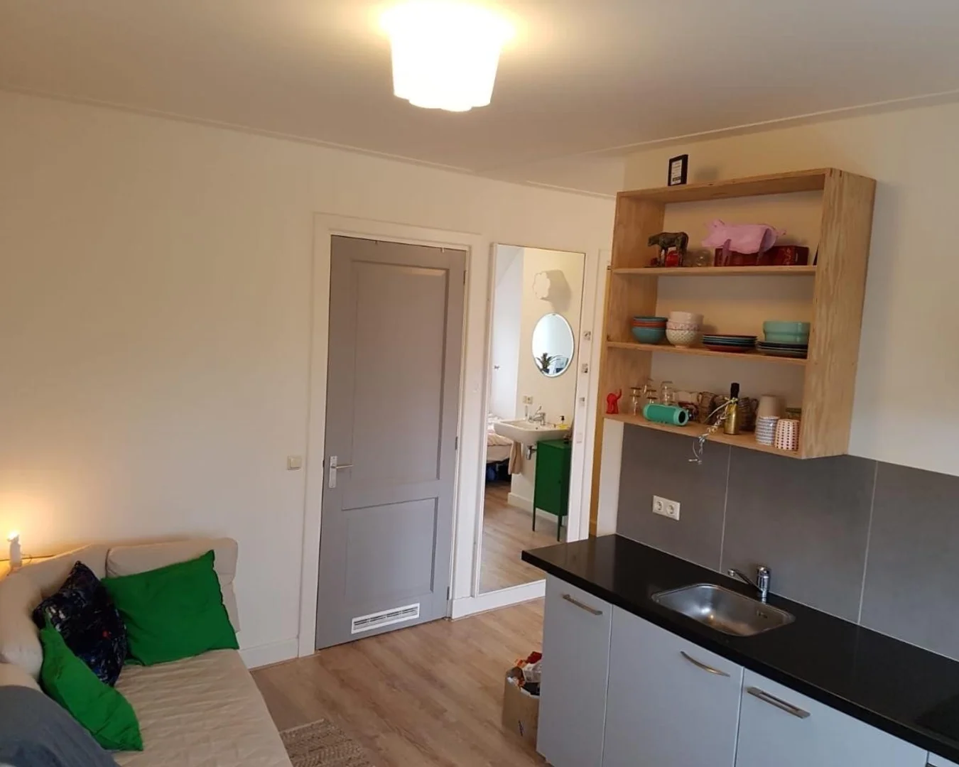 Minimalist student studio in  with efficient layout