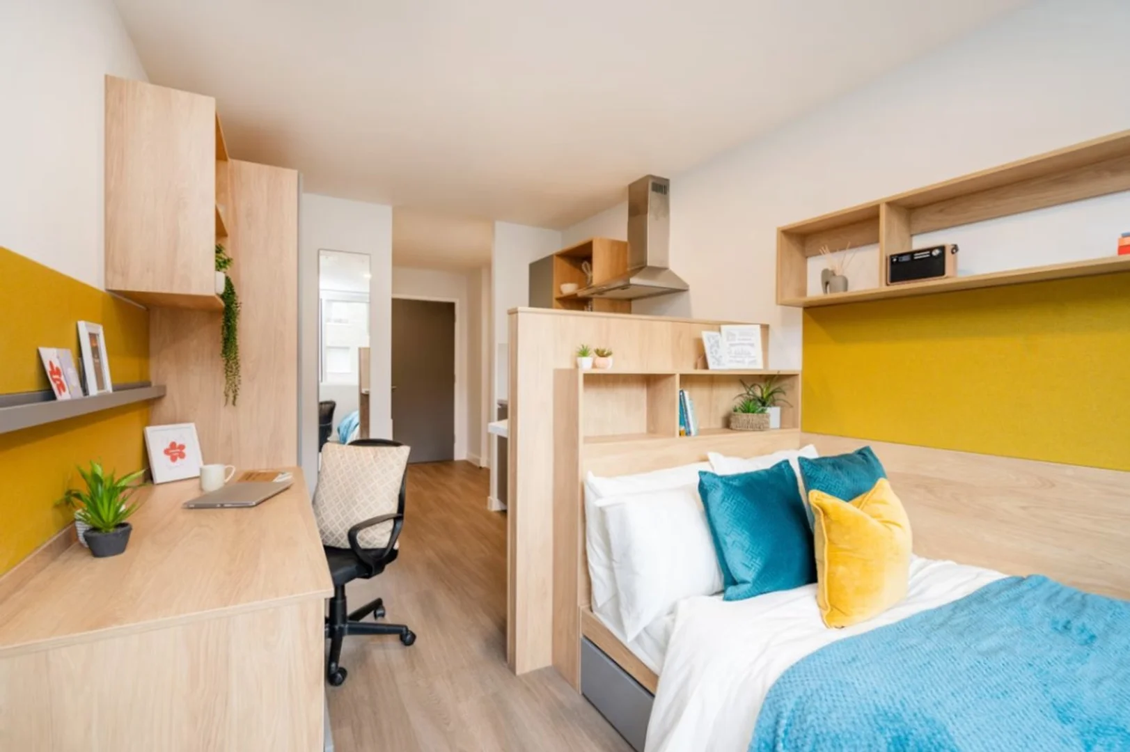 Affordable studio apartment with essential features in 