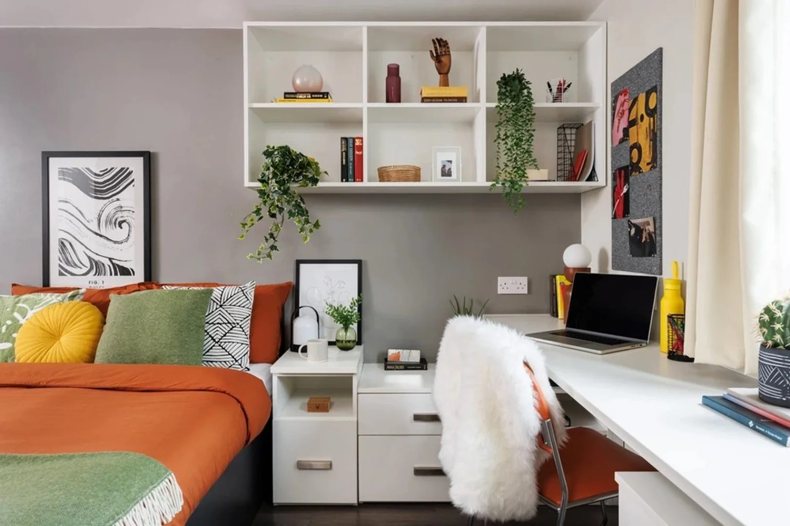 Estudio para estudiantes con excelentes conexiones de transporte en