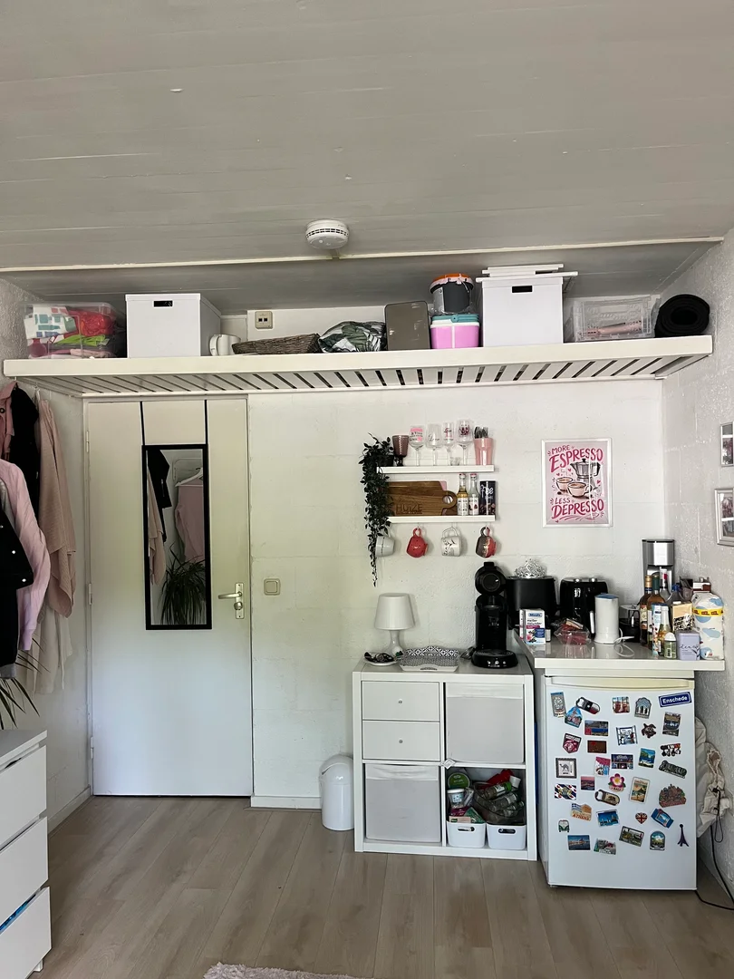'da ders çalışmak için mükemmel olan fonksiyonel öğrenci odası
