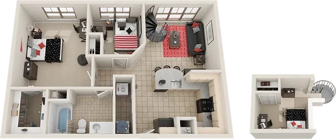 Chambre à louer dans un appartement en colocation à {area}