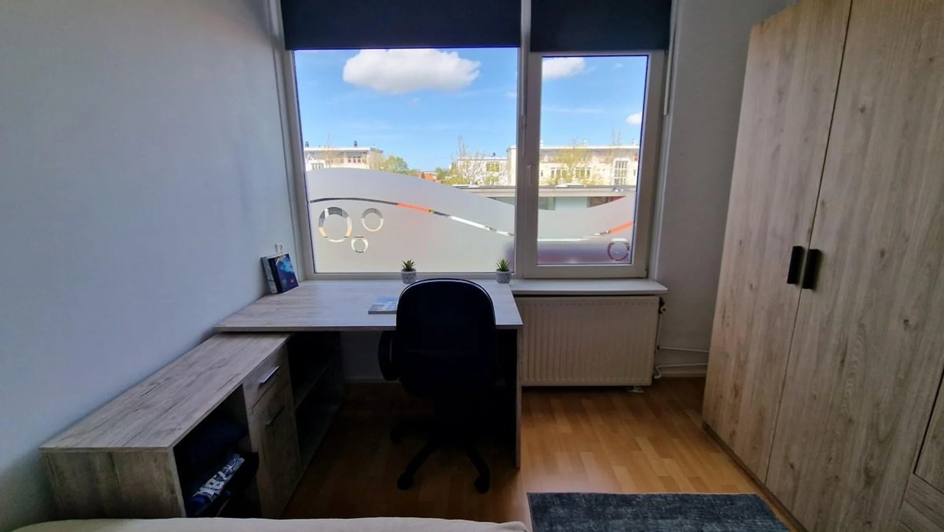 Student room in  with study area and shared facilities