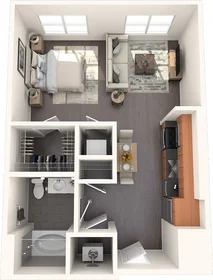 Estúdio em residência em 80, Fawcett St., Unit 2-526, Cambridge Highlands, Cambridge, MA, 02138, imagem 1 de 1