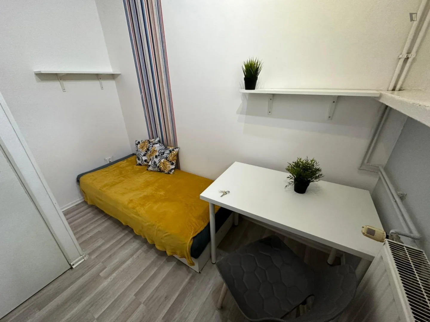 Stanza economica per studenti con ampia illuminazione in