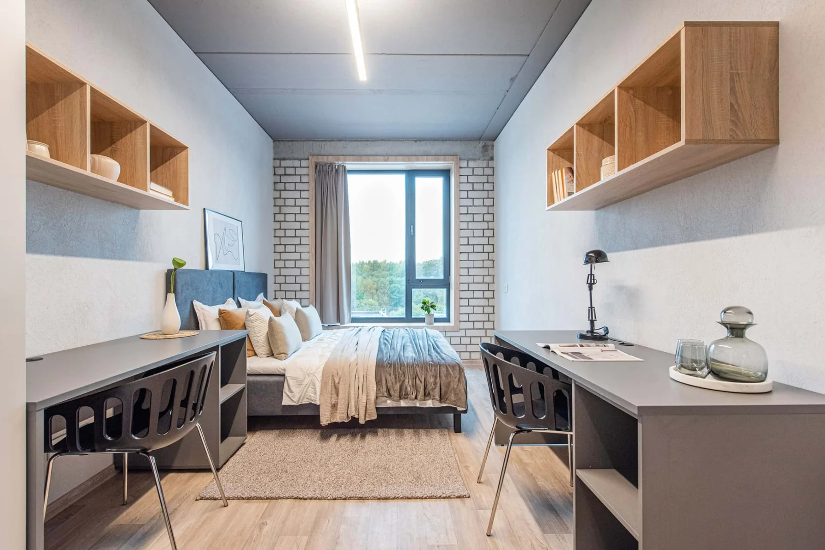 Chambre conviviale pour les étudiants dans avec des équipements modernes
