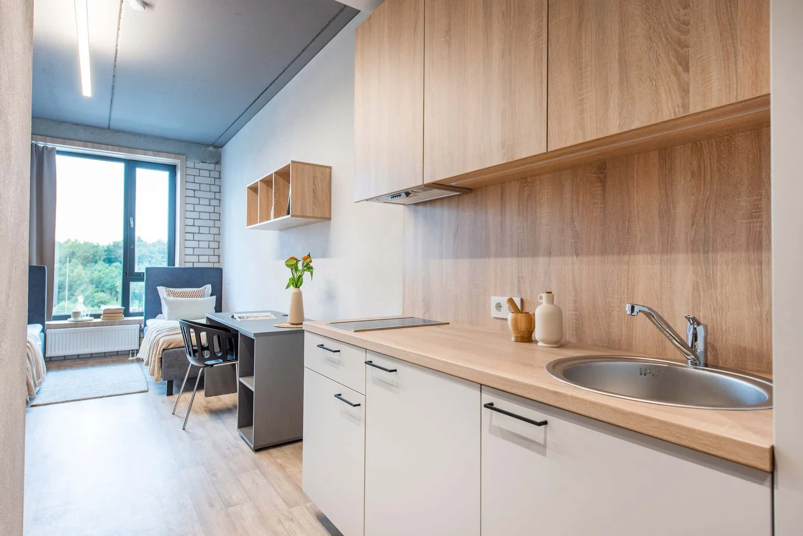 Chambre d'étudiant économique avec emplacement pratique dans 