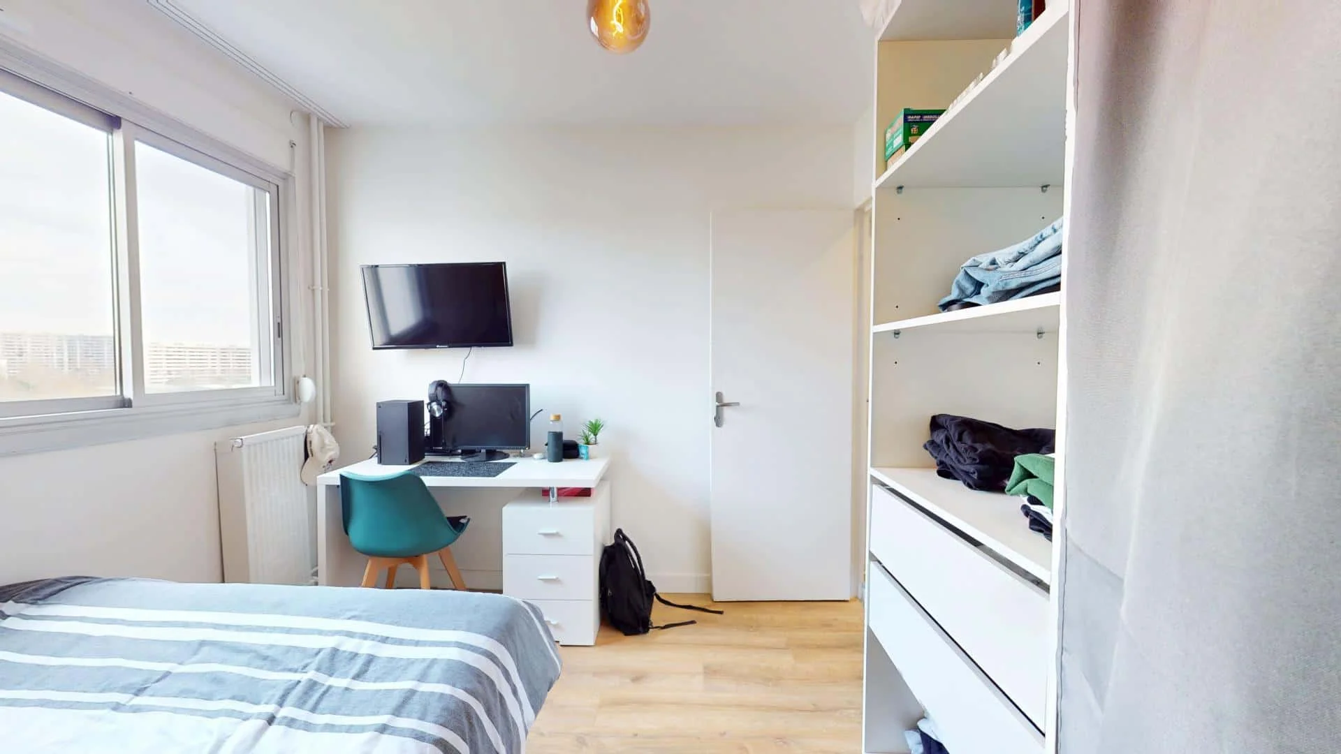 Student room in  with study area and shared facilities