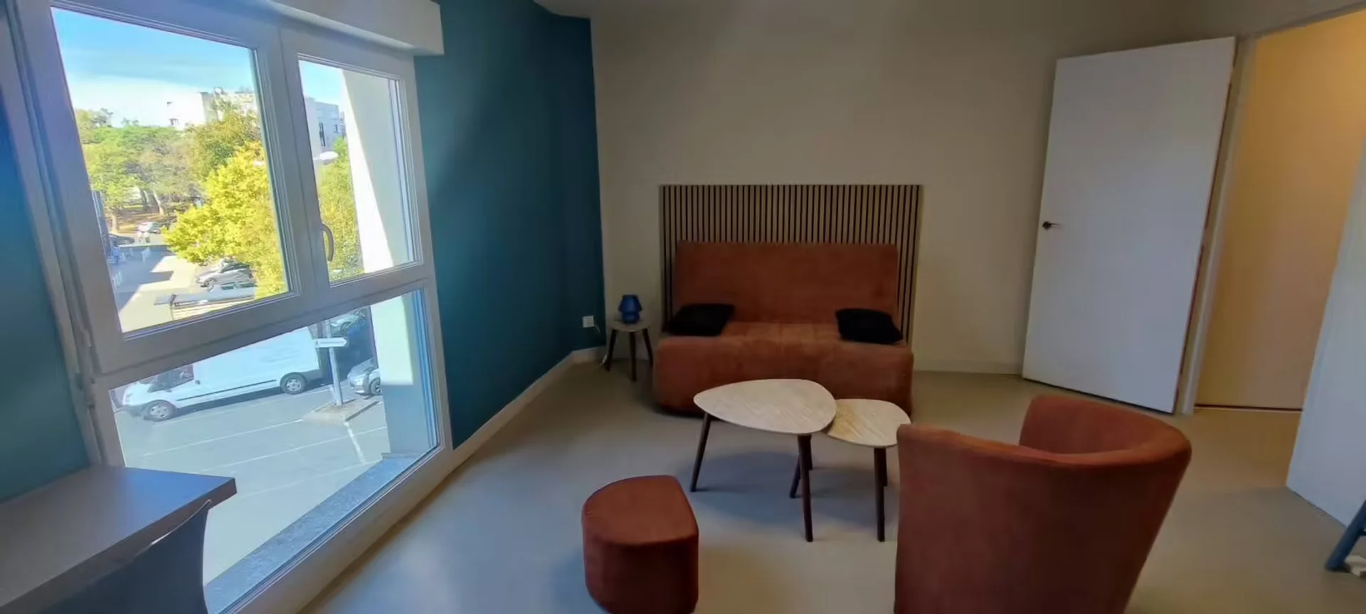 Student room in  with study area and shared facilities
