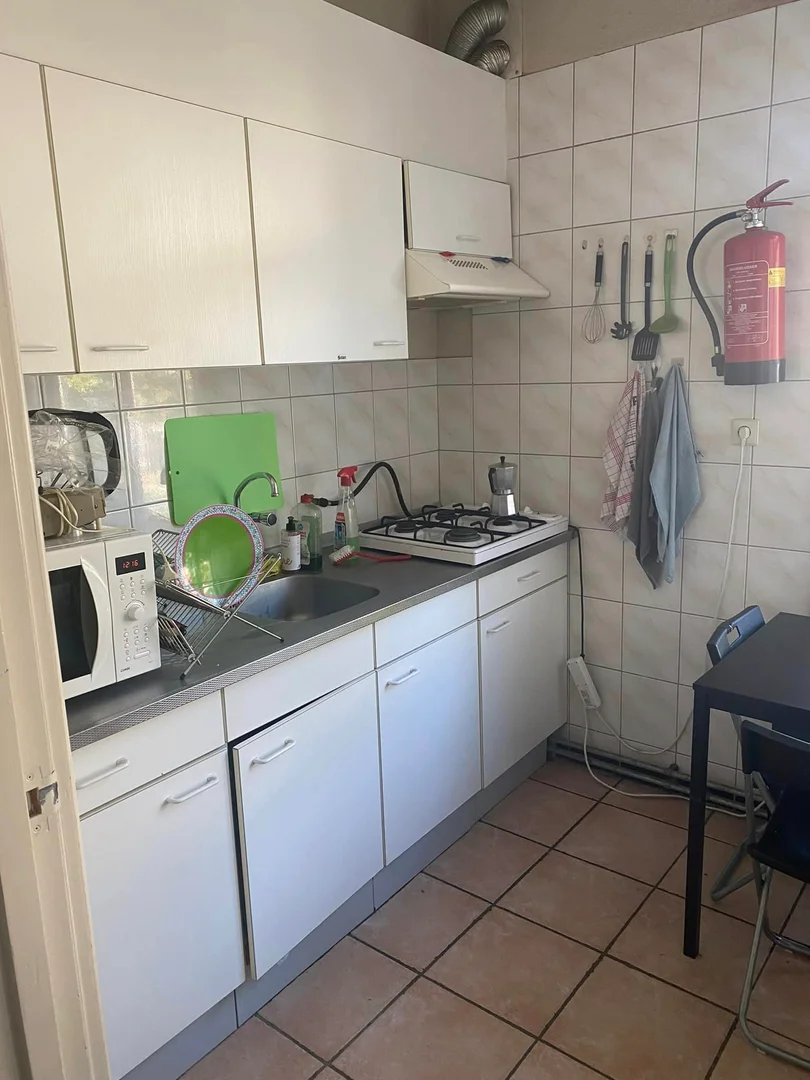 'de öğrenci dairesinde, tamamen mobilyalı kiralık oda