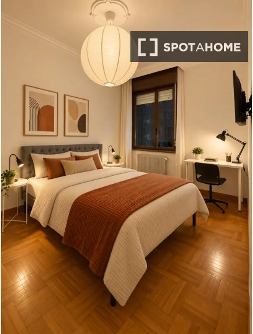 Habitación estudiantil funcional perfecta para estudiar en 