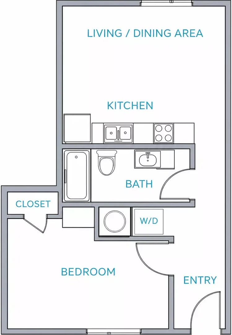 Chambre d'étudiant à avec espace d'étude et installations communes