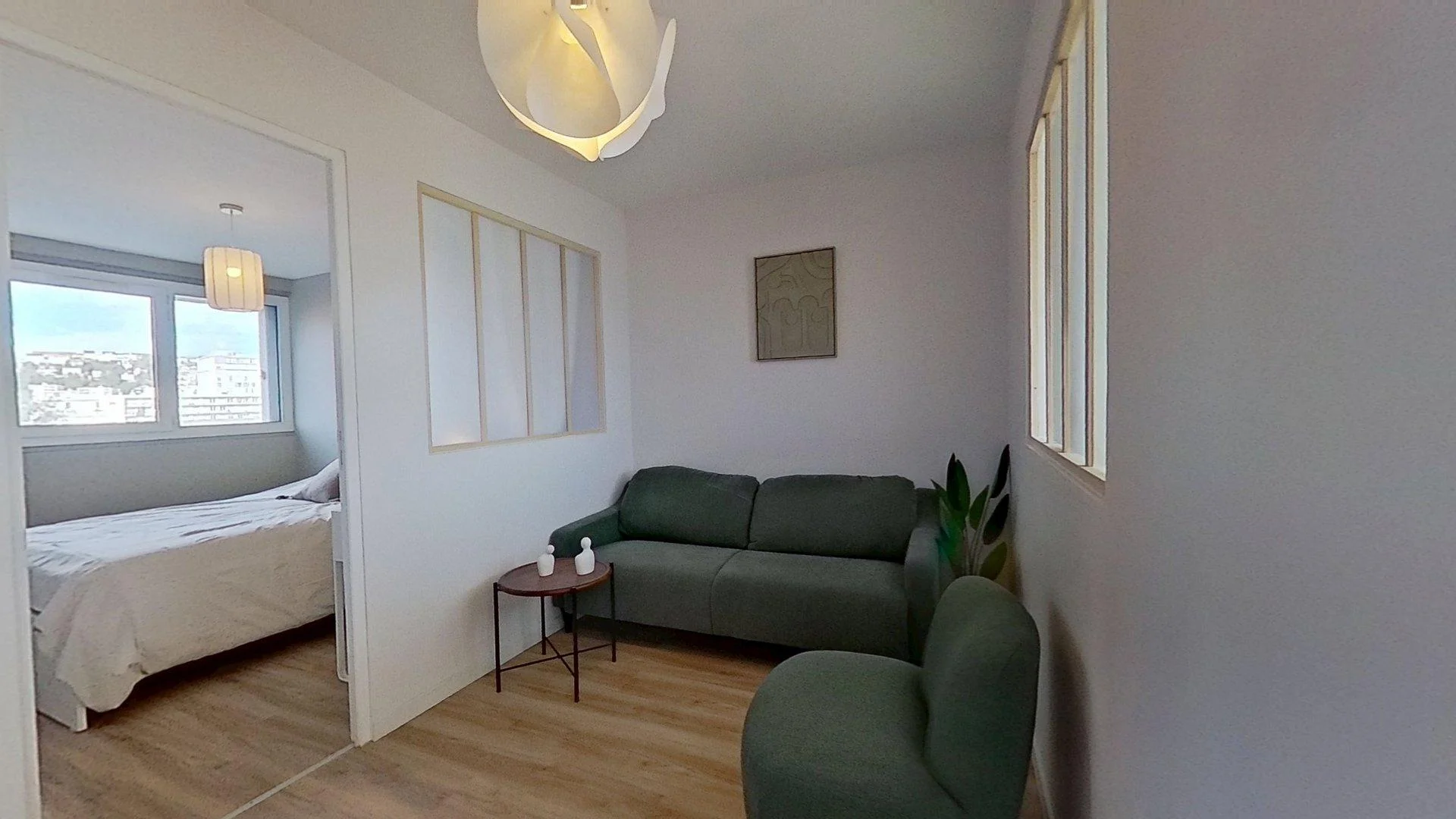 Affordable room for students with ample lighting in