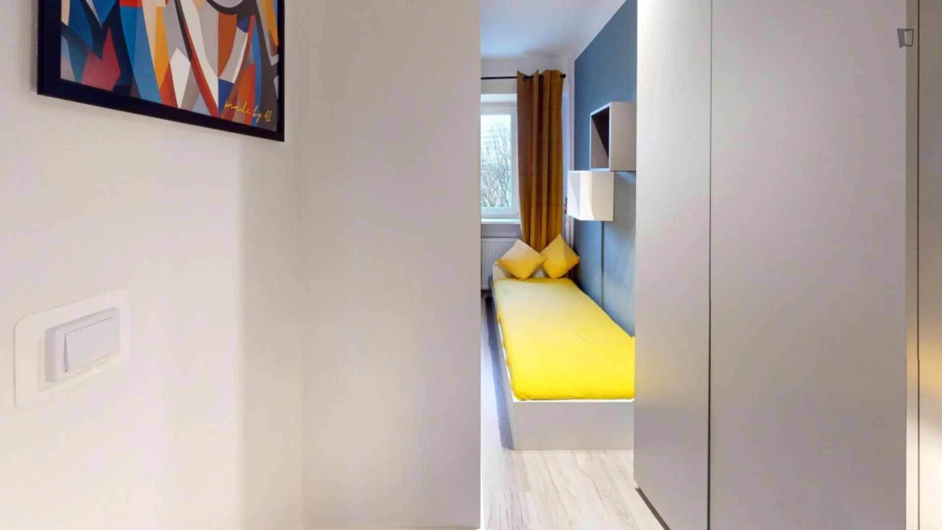 'de öğrenci dairesinde, tamamen mobilyalı kiralık oda