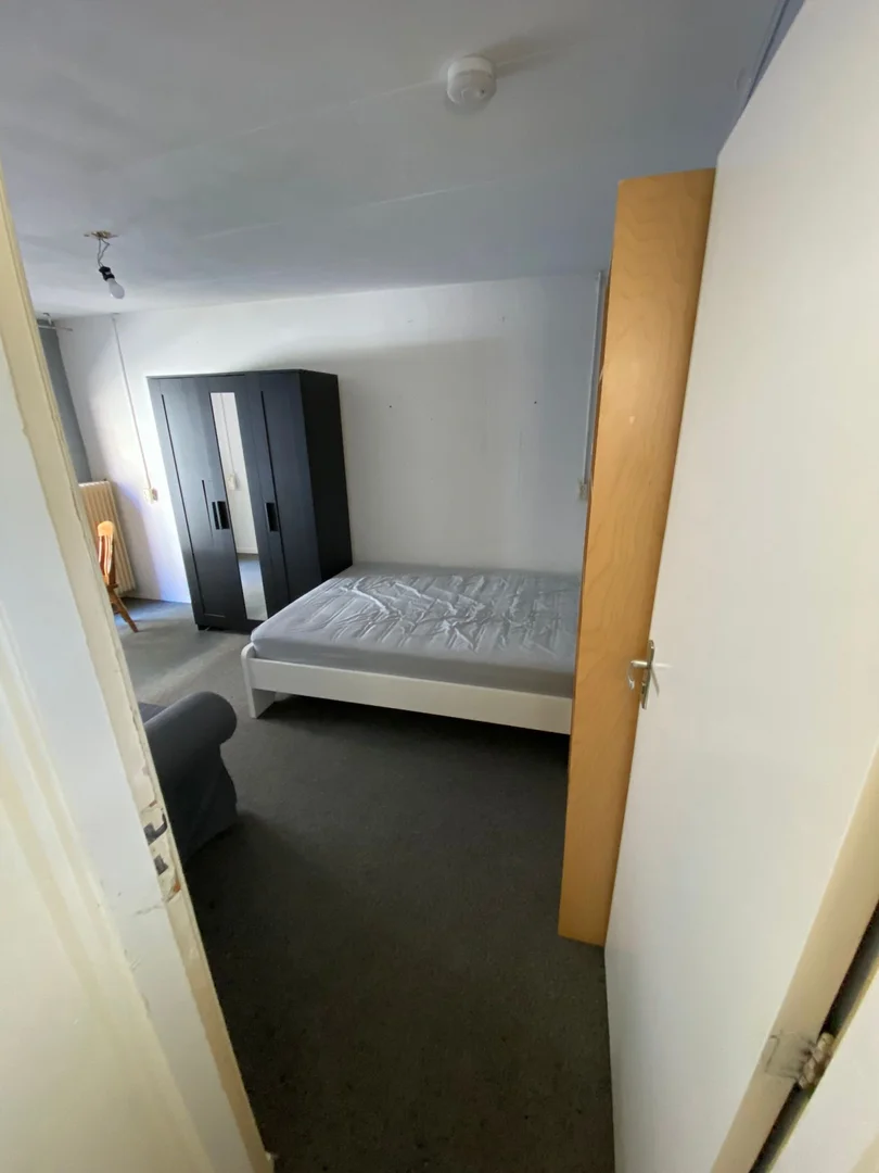 Quarto de estudante confortável e espaçoso em 