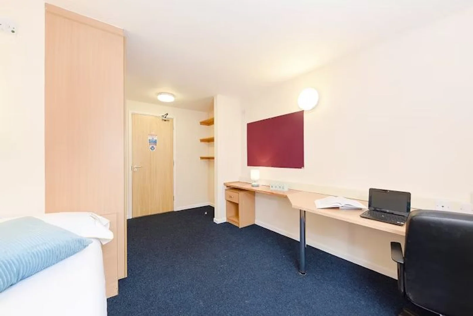 Quarto de estudante confortável e espaçoso em 